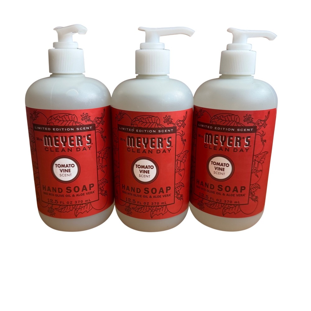 Mrs Meyers Tomato Vine Hand Soap Limited Edition bundle 12.5oz  garden bath
